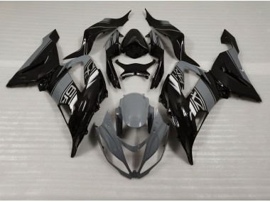 Nardo and Black 2013-2018 Kawasaki ZX6R Motorcycle Fairings