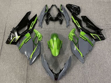 Nardo Gray and Green 2018-2020 Kawasaki Ninja 400 Motorcycle Fairings