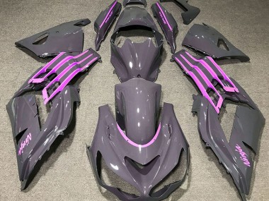 Nardo Gray & Pink 2012-2019 Kawasaki ZX14R Motorcycle Fairings