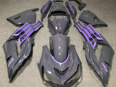 Nardo Gray & Purple 2012-2019 Kawasaki ZX14R Motorcycle Fairings