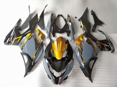 Nardo Grey and Gold 2018-2020 Kawasaki Ninja 400 Motorcycle Fairings