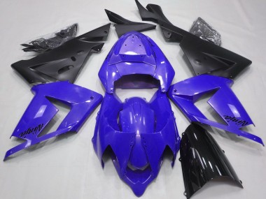 Pearl Blue & Black 2004-2005 Kawasaki ZX10R Motorcycle Fairings