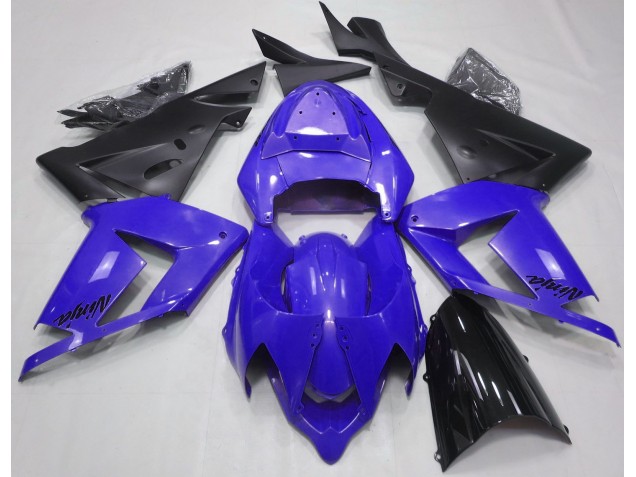 Pearl Blue & Black 2004-2005 Kawasaki ZX10R Motorcycle Fairings