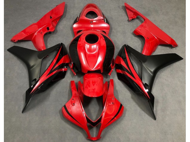 Pearl Red & Black 2007-2008 Honda CBR600RR Motorcycle Fairings