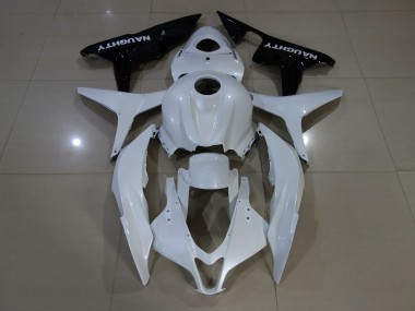 Pearl White 2007-2008 Honda CBR600RR Motorcycle Fairings