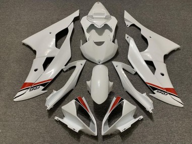 Pearl White 2008-2016 Yamaha R6 Motorcycle Fairings