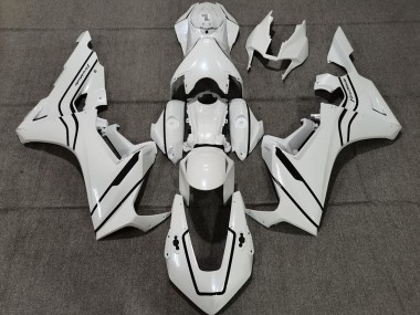 Pearl White and Black 2017-2019 Honda CBR1000RR Motorcycle Fairings