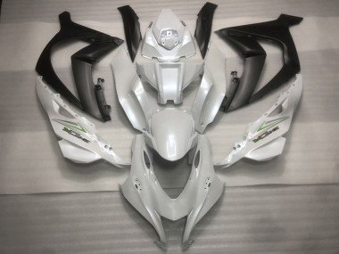 Pearl white and Green 2016-2019 Kawasaki ZX10R Motorcycle Fairings