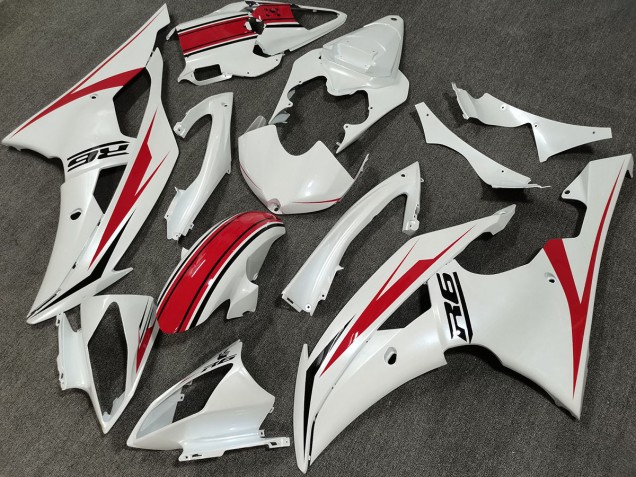 Pearl white Custom 2008-2016 Yamaha R6 Motorcycle Fairings