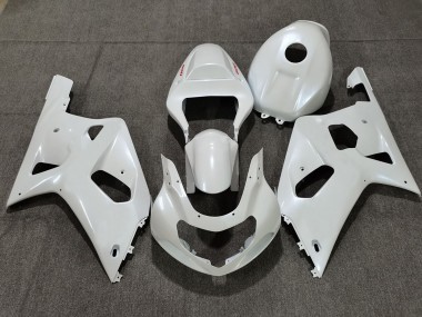 Pearl White Red Logos 2001-2003 Suzuki GSXR 600-750 Motorcycle Fairings