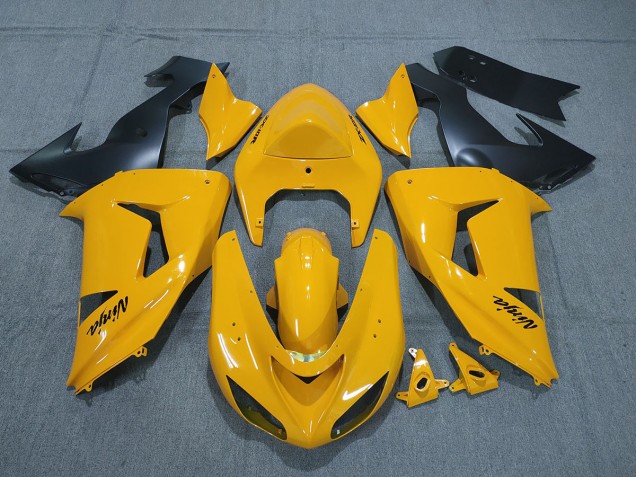 Pearl Yellow 2006-2007 Kawasaki ZX10R Motorcycle Fairings