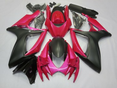 Pink and Matte 2006-2007 Suzuki GSXR 600-750 Motorcycle Fairings