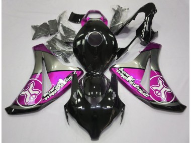 Pink on Black Custom 2008-2011 Honda CBR1000RR Motorcycle Fairings