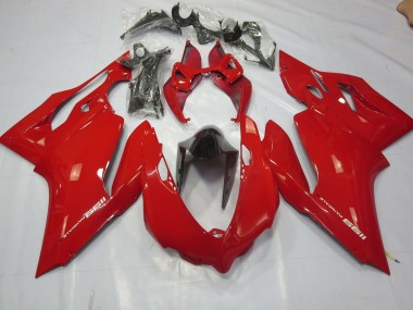 Plain Gloss Red Ducati 1199 Motorcycle Fairings