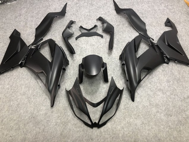 Plain Matte Black 2013-2018 Kawasaki ZX6R Motorcycle Fairings