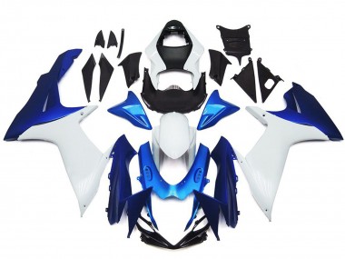 Plain White and Blue Style Kit 2011-2020 Suzuki GSXR 600-750 Motorcycle Fairings