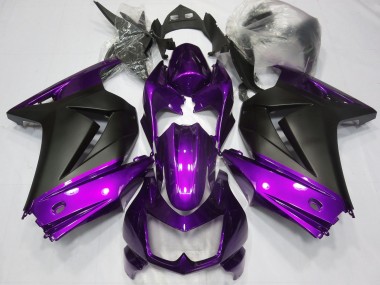 Purple and Matte Black 2008-2013 Kawasaki Ninja 250 Motorcycle Fairings