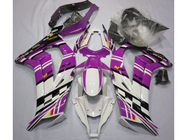 Purple Black and White 2011-2015 Kawasaki ZX10R Motorcycle Fairings