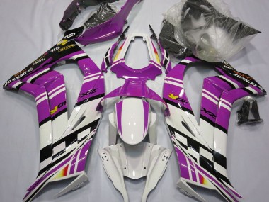 Purple Black and White 2011-2015 Kawasaki ZX10R Motorcycle Fairings