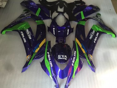 Purple Green and Gloss 2016-2019 Kawasaki ZX10R Motorcycle Fairings