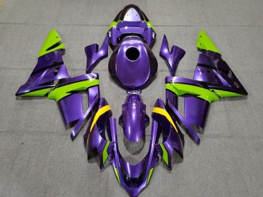 Purple Green and Yellow 2004-2005 Kawasaki ZX10R Motorcycle Fairings