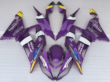 Purple Logo Style 2013-2018 Kawasaki ZX6R Motorcycle Fairings