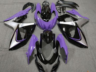 Purple Silver and Black 2009-2016 Suzuki GSXR 1000 Motorcycle Fairings