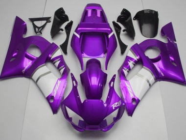 Purple & White 1998-2002 Yamaha R6 Motorcycle Fairings