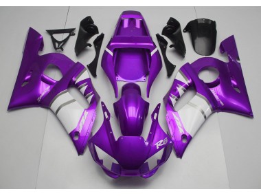 Purple & White 1998-2002 Yamaha R6 Motorcycle Fairings