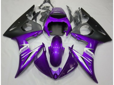 Purple & White 2003-2005 Yamaha R6 Motorcycle Fairings