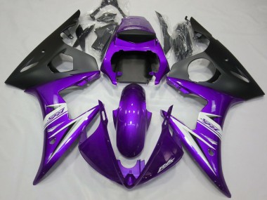 Purple & White 2003-2005 Yamaha R6 Motorcycle Fairings