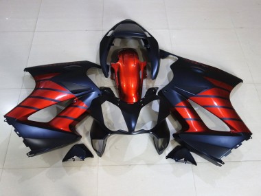 Red and Black 2002-2012 Honda VFR800 Motorcycle Fairings