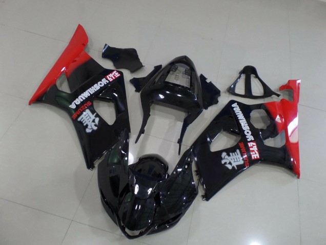 Red and Black 2003-2004 Suzuki GSXR 1000 Motorcycle Fairings