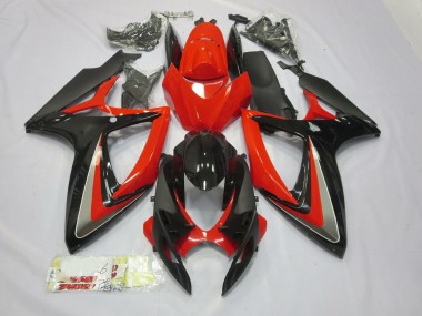 Red and Black 2006-2007 Suzuki GSXR 600-750 Motorcycle Fairings