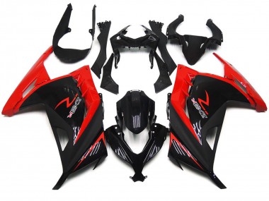 Red and Black Gloss 2013-2018 Kawasaki Ninja 300 Motorcycle Fairings