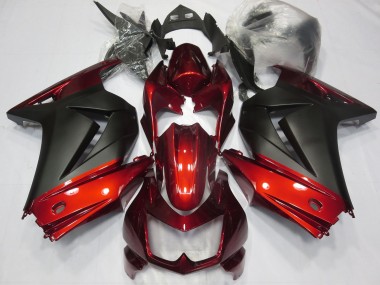 Red and Matte Black 2008-2013 Kawasaki Ninja 250 Motorcycle Fairings