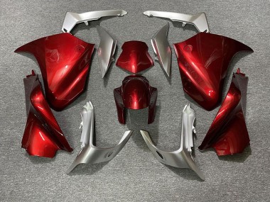 Red and Silver 2010-2013 Honda VFR1200 Motorcycle Fairings