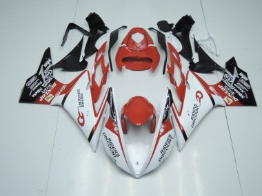 Red and White 2013-2016 Triumph Daytona 675 Motorcycle Fairings