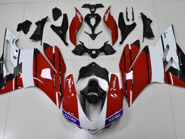 Red and White 2015-2017 Ducati 959 1299 Motorcycle Fairings