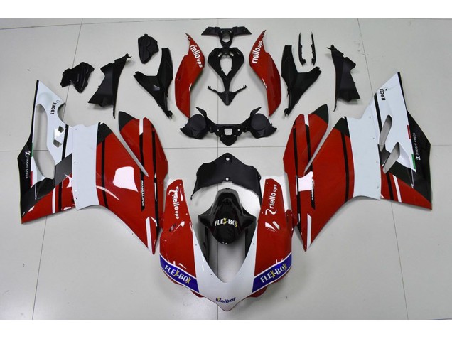 Red and White 2015-2017 Ducati 959 1299 Motorcycle Fairings