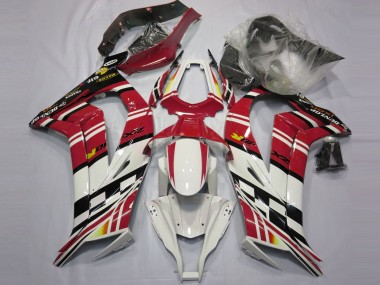 Red Black and White 2011-2015 Kawasaki ZX10R Motorcycle Fairings