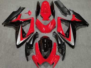 Red Black OEM Style 2006-2007 Suzuki GSXR 600-750 Motorcycle Fairings