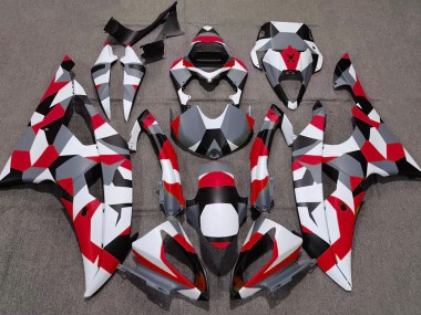 Red Camo Plain 2008-2016 Yamaha R6 Motorcycle Fairings