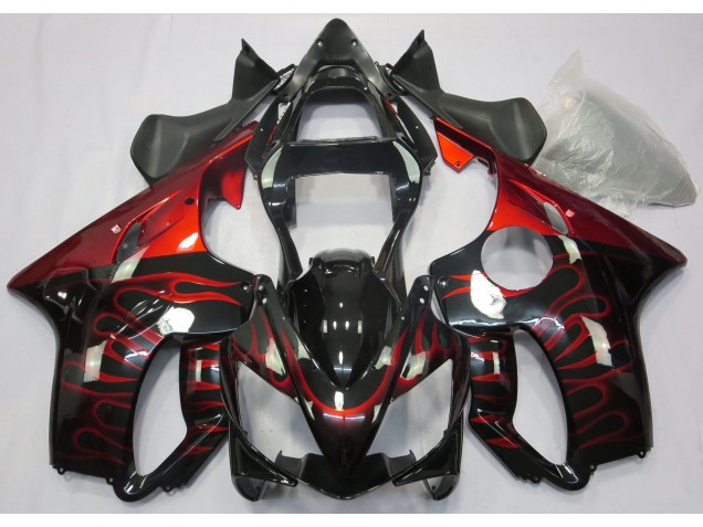 Red Flame 2001-2003 Honda CBR600 F4i Motorcycle Fairings