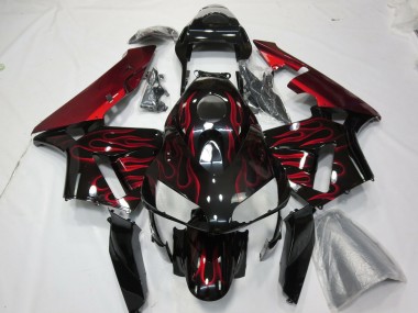 Red Flame 2003-2004 Honda CBR600RR Motorcycle Fairings