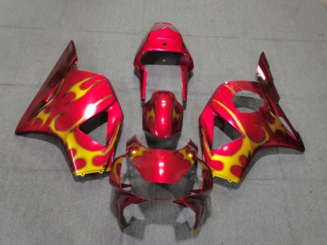 Red & Gold Style 2002-2003 Honda CBR954 Motorcycle Fairings