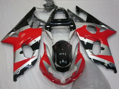 Red Silver OEM Style 2000-2002 Suzuki GSXR 1000 Motorcycle Fairings