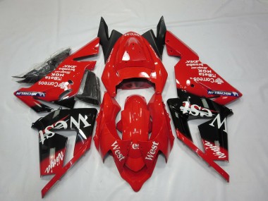 Red West 2004-2005 Kawasaki ZX10R Motorcycle Fairings