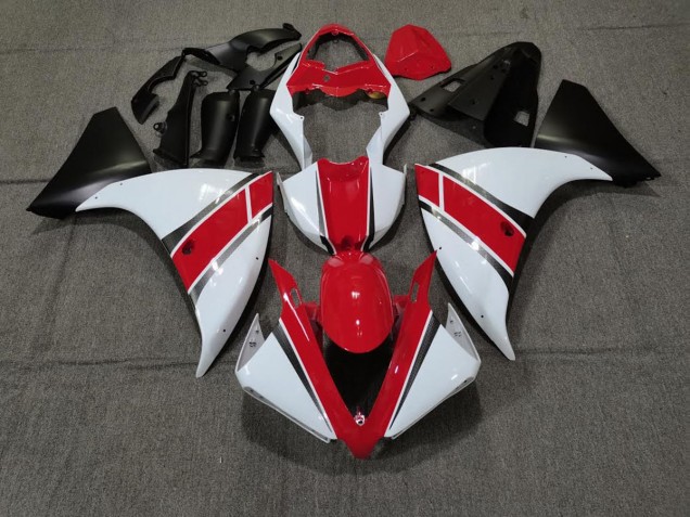 Red White 2009-2012 Yamaha R1 Motorcycle Fairings