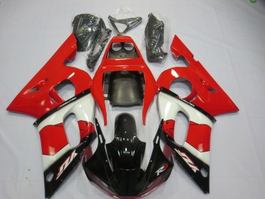 Red White and Black 1998-2002 Yamaha R6 Motorcycle Fairings